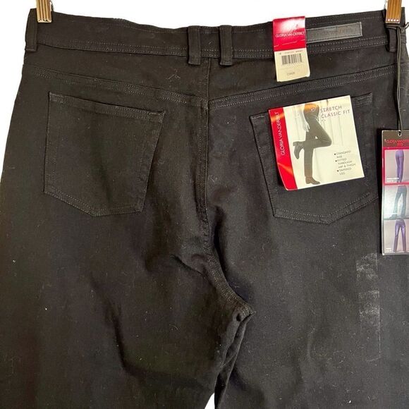 NWT Gloria Vanderbilt Black Classic Fit Tapered Leg Stretch Jean Size‎ 18 Short - Picture 4 of 12